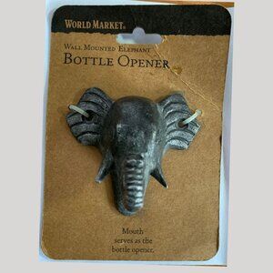 NEW World Market Wall Mounted Elephant Bottle Opener